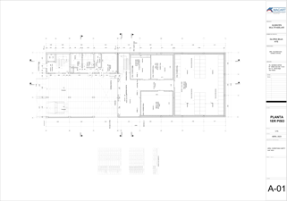 Plano arquitectónico del almacén frigorífico.